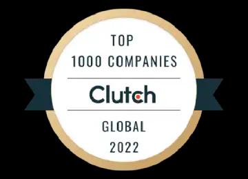 Clutch Top 1000 Companies badge