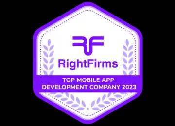 Right firms Top Mobile App Development Company badge