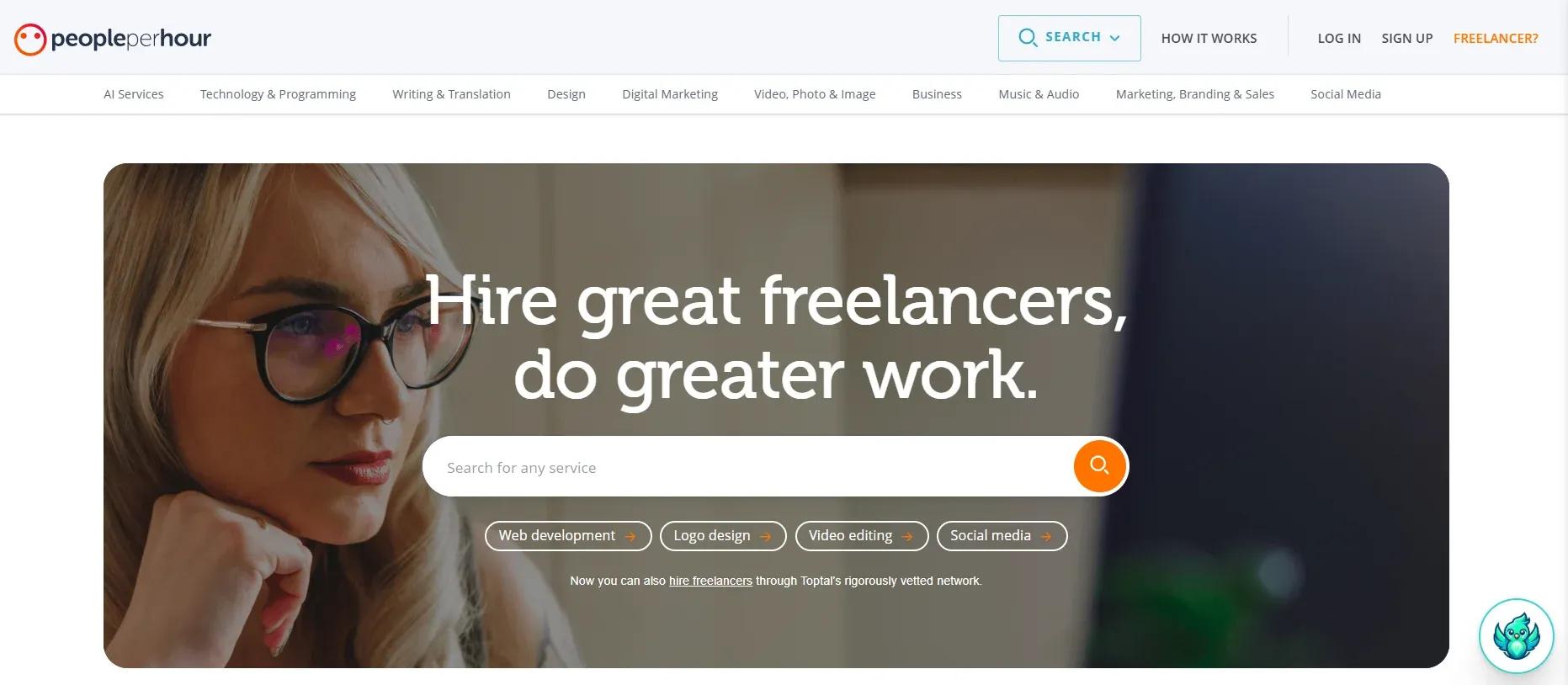 PeoplePerHour platform screenshot